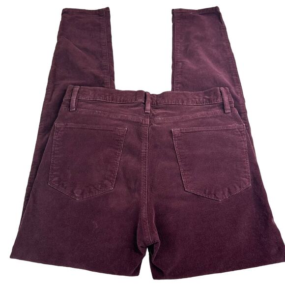 Frame Corduroy Le High Skinny Pants - BURGUNDY Bordeaux - Picture 8 of 8